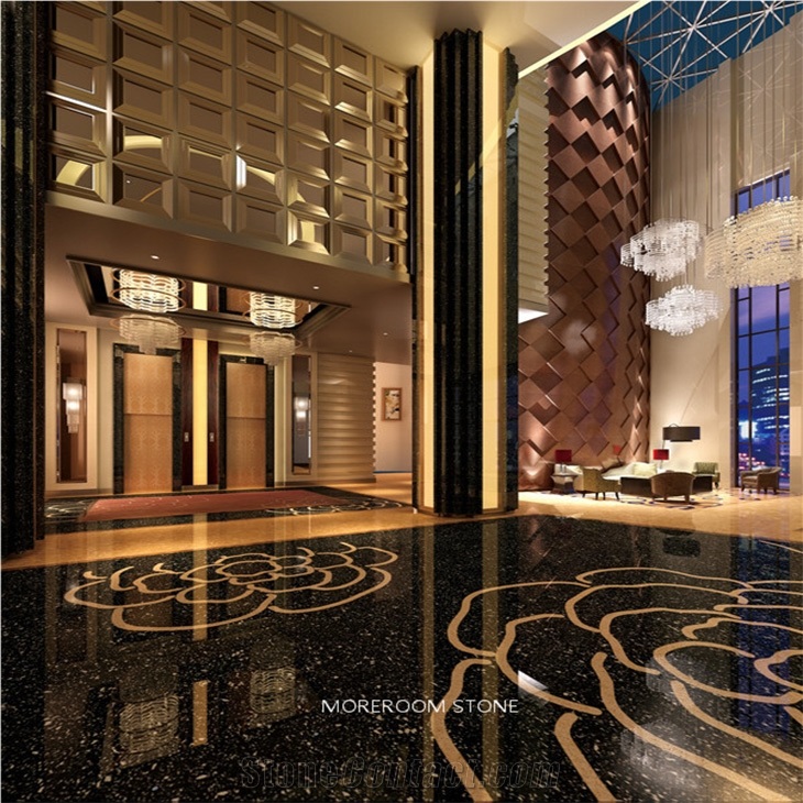 Black Composite Quartz Stone for Tiles