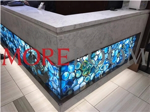 Blue Agate Reception Desk Commercial Counters, Reception Tops