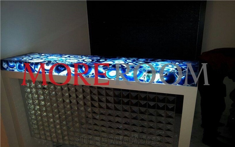 Blue Agate Reception Desk Commercial Counters, Reception Tops