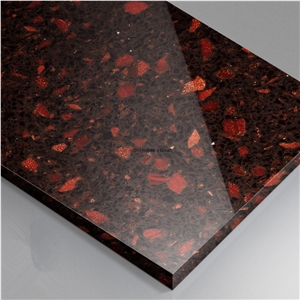 Foshan Red Quartz Stone Flooring Cut to Size Tiles Foshan Red Quartz Stone Flooring Cut to Size Tiles
