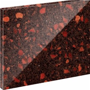Foshan Red Quartz Stone Flooring Cut to Size Tiles