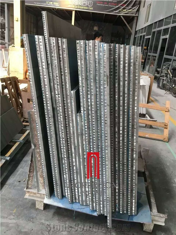 Grey Wood Marble Thin Venner Panel with Aluminum