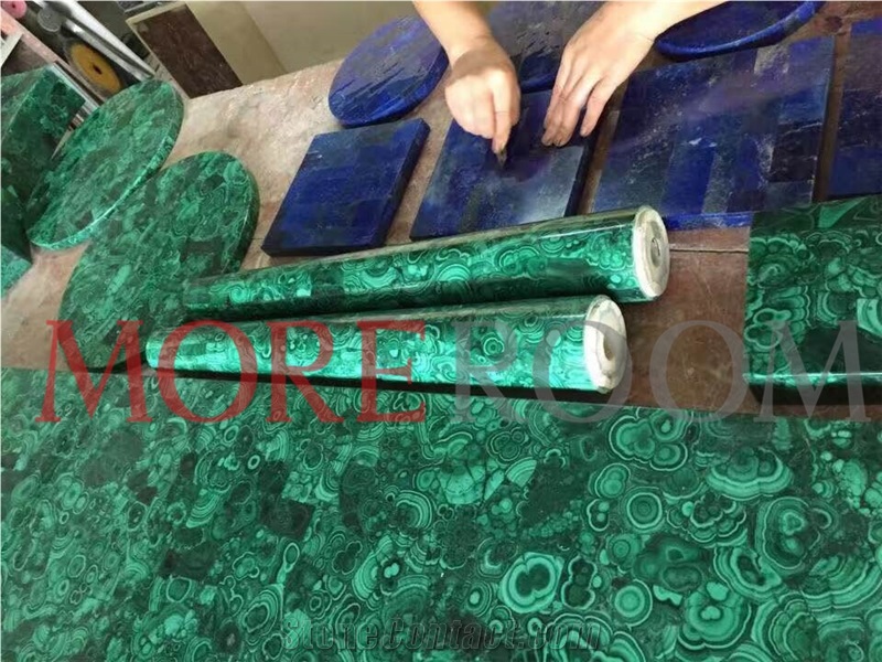 Luxury Home Malachite Stair Case Pillar Column