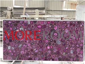 Pink Agate Semiprecious Stone Gemstone Slabs