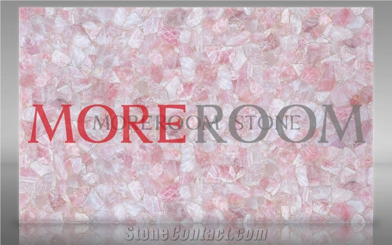 Pink Crystal Slab for Wall