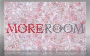 Pink Crystal Slab for Wall