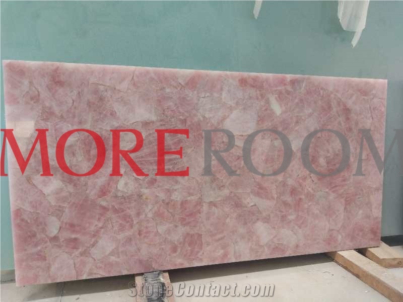 Pink Crystal Slab for Wall