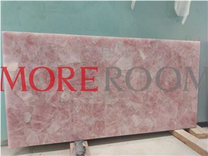 Pink Crystal Slab for Wall