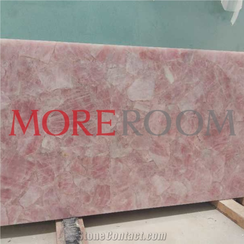 Pink Crystal Slab for Wall