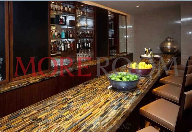 Tiger Eye Slab for Bar Counter