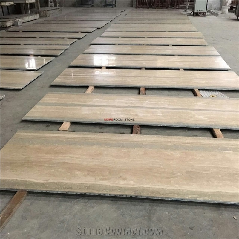 Wall Thin Travertine Beige Aluminum Panel Backer