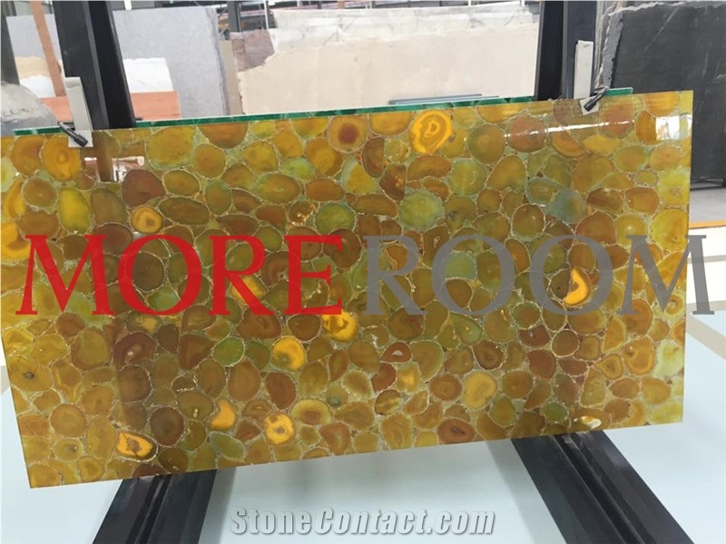 Yellow Gemstone Agate Slab