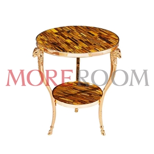 Yellow Tiger Eye Round Table