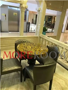 Yellow Tiger Eye Round Table