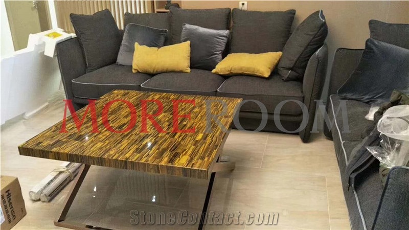 Yellow Tiger Eye Table