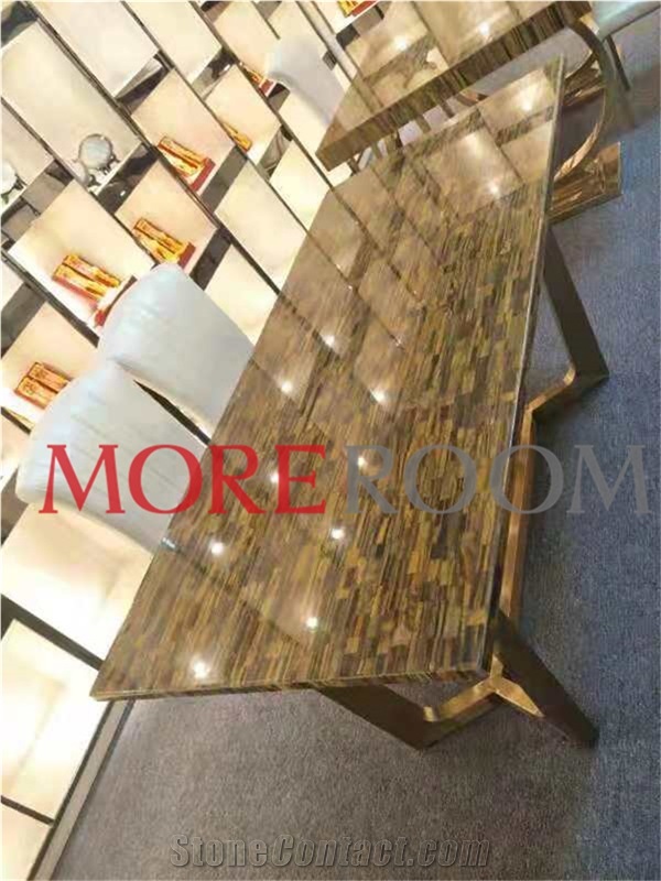 Yellow Tiger Eye Table