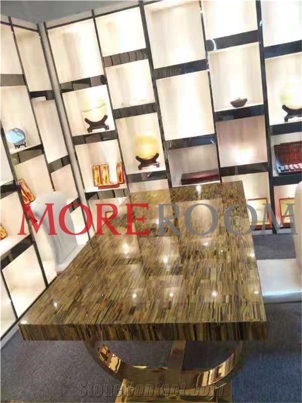 Yellow Tiger Eye Table