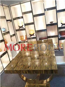 Yellow Tiger Eye Table