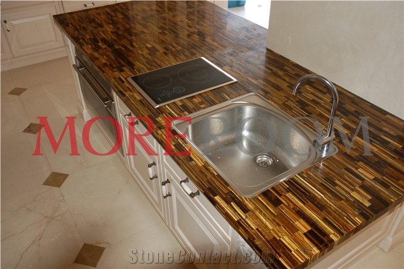 Yellow Tiger Eye Table