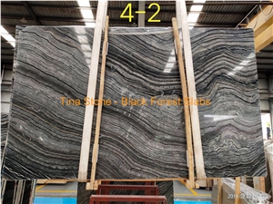 Black Forest Cross Vein Marble Tiles Slabs Wall