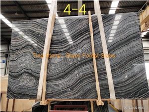 Black Forest Cross Vein Marble Tiles Slabs Wall
