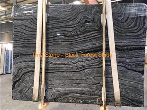 Black Forest Cross Vein Marble Tiles Slabs Wall