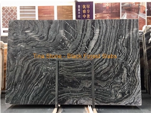 Black Forest Cross Vein Marble Tiles Slabs Wall