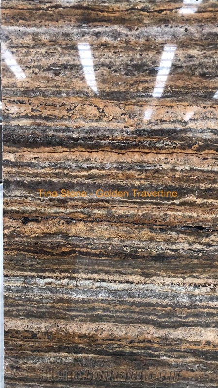 Golden Travertine Tiles Slabs Wall Floor Cladding