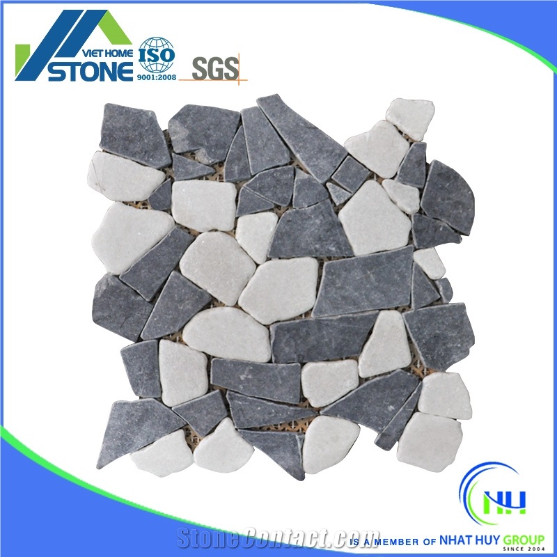 Wall Mosaic Tumbled Pebble Mosaic from Vietnam