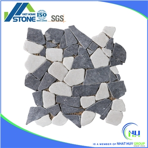 Wall Mosaic Tumbled Pebble Mosaic from Vietnam