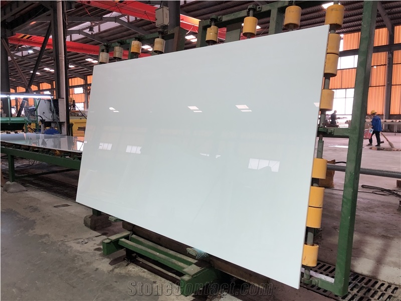 Pure White Marmoglass Crystallized Panel