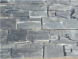 Black Slate Stacked Stone Slate Veneer