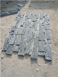 Black Slate Stacked Stone Slate Veneer