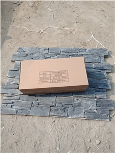 Black Slate Stacked Stone Slate Veneer
