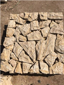 Wooden Veins Sandstone Irregular Shape Tiles