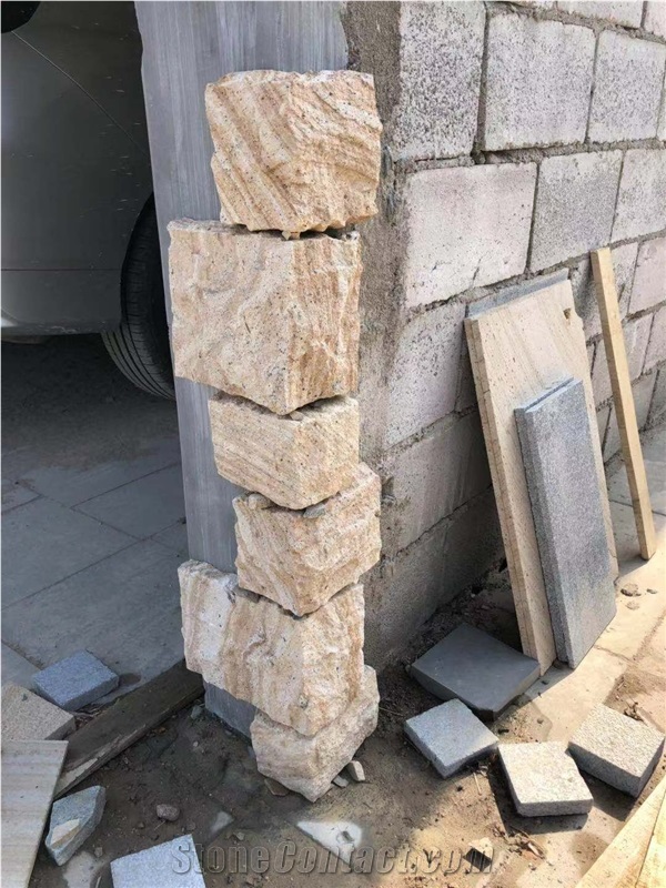 Wooden Veins Sandstone Irregular Shape Tiles