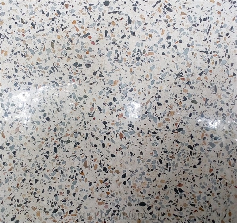 Indonesia Crystal Blue Terrazzo Indoor Tiles