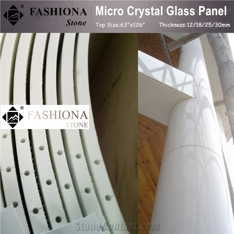 Micro Crystal and Nano White Stone Column Cladding