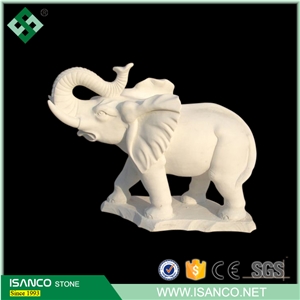 White Marble Elephant Statue
