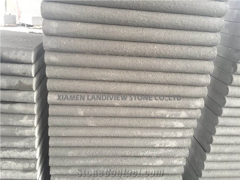 Flamed Black Sandstone Pool Deck Tile