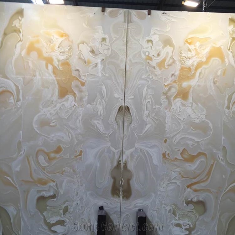 Alabaster Translucent Book Match Stone Wall Panels