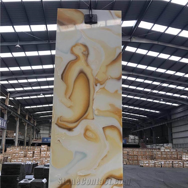 Artificial Book Match Lighting Stone Wall Panels