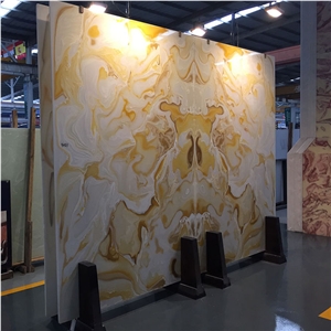 Artificial Book Match Lighting Stone Wall Panels