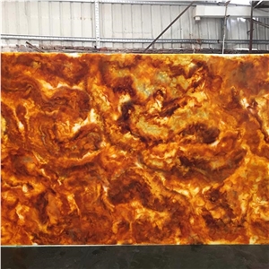 Artificial Lighting Onyx Stone Slab