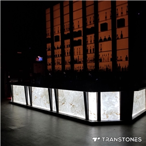 Artificial Lighting Stone Acrylic for Bar Counter