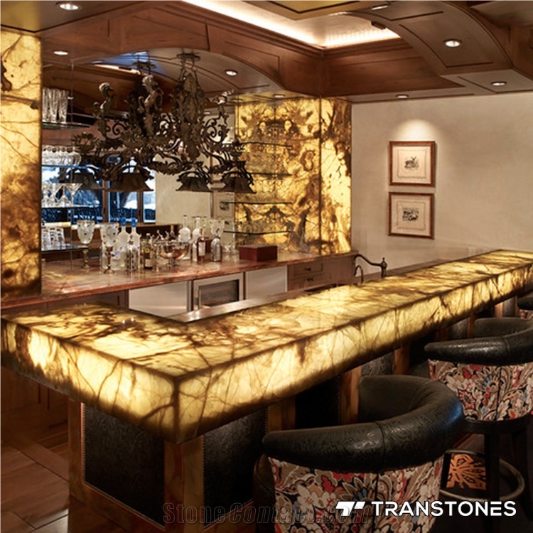 Artificial Lighting Stone Acrylic for Bar Counter