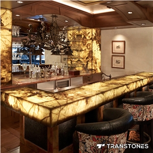 Artificial Lighting Stone Acrylic for Bar Counter