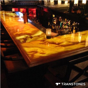 Artificial Lighting Stone Acrylic for Bar Counter