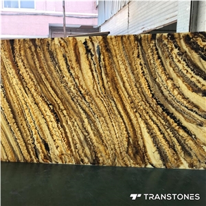 Artificial Translucent Black Pattern Wall Panel