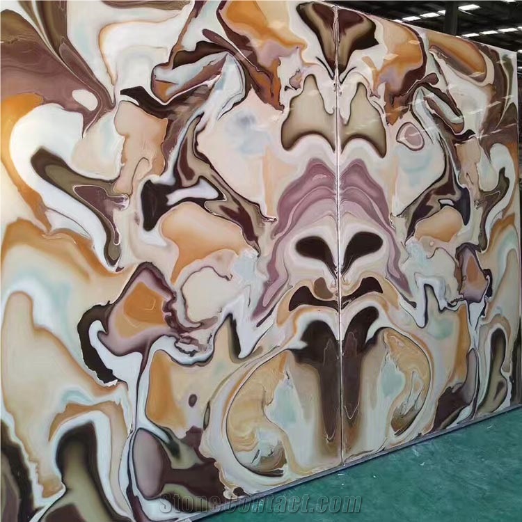 Backlit Acrylic Artificial Stone for Wall Covering